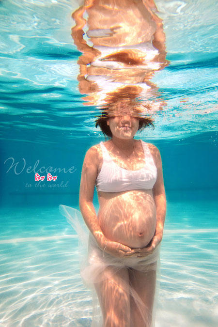 Những thước ảnh dưới nước đẹp long lanh của mẹ bầu Việt 2