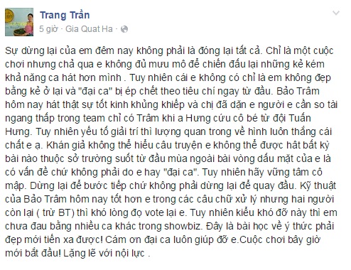 trang trần phượng vũ the voice 5