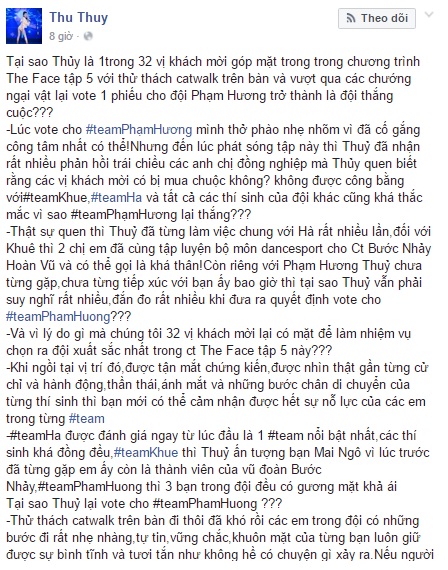 phạm hương the face 5