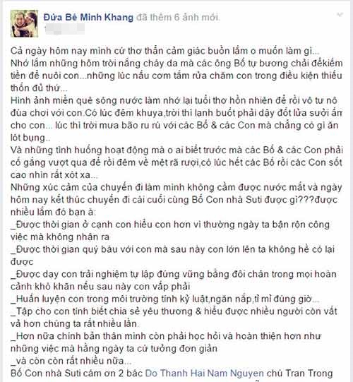 Xúc động trước "tâm thư" Hoàng Bách gửi ekip "Bố ơi mình đi đâu thế" 3