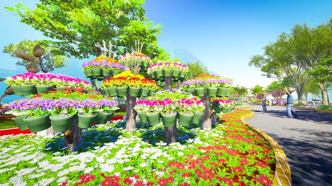 Phối cảnh 3D đẹp lung linh của những đường hoa xuân Ất Mùi 7