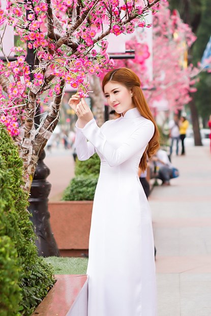 Ảnh du xu&acirc;n tuyệt đẹp của hot girl Việt 4
