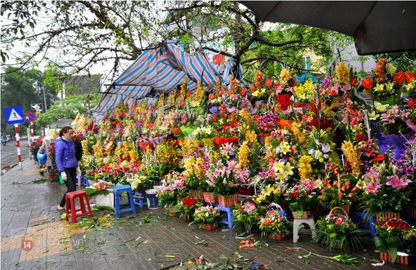Mưa rét, cửa hàng hoa tươi vắng khách trong ngày Quốc tế Phụ nữ 1