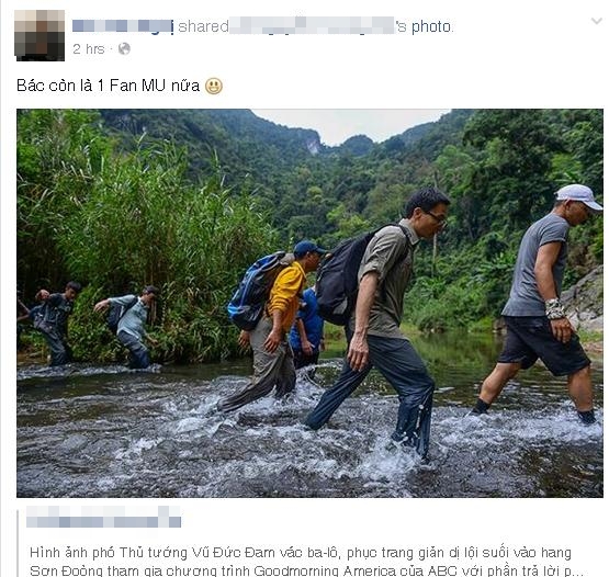 Bức ảnh Phó thủ tướng Vũ Đức Đam lội suối đến hang Sơn Đoòng gây sốt mạng_5