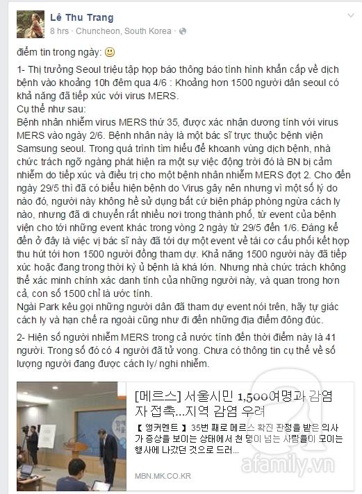 Giới trẻ Việt tại Hàn Quốc chủ động “chiến đấu” với dịch bệnh MERS_2