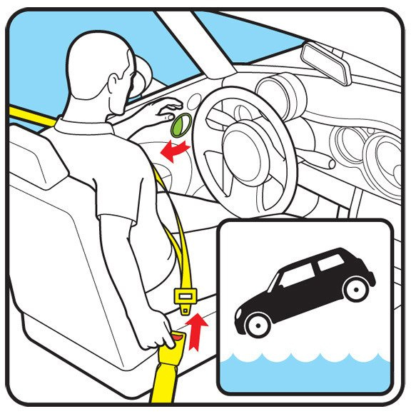 Cách giúp bạn sống sót khi xe hơi bị lao xuống nước 1