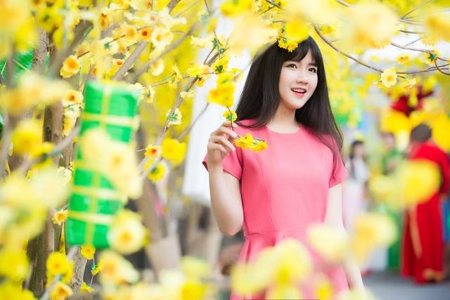 Hot girl S&agrave;i Th&agrave;nh đẹp rạng rỡ dưới sắc mai v&agrave;ng 6