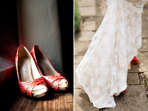 Phá cách với giày color block cho cô dâu thích nổi bật 3