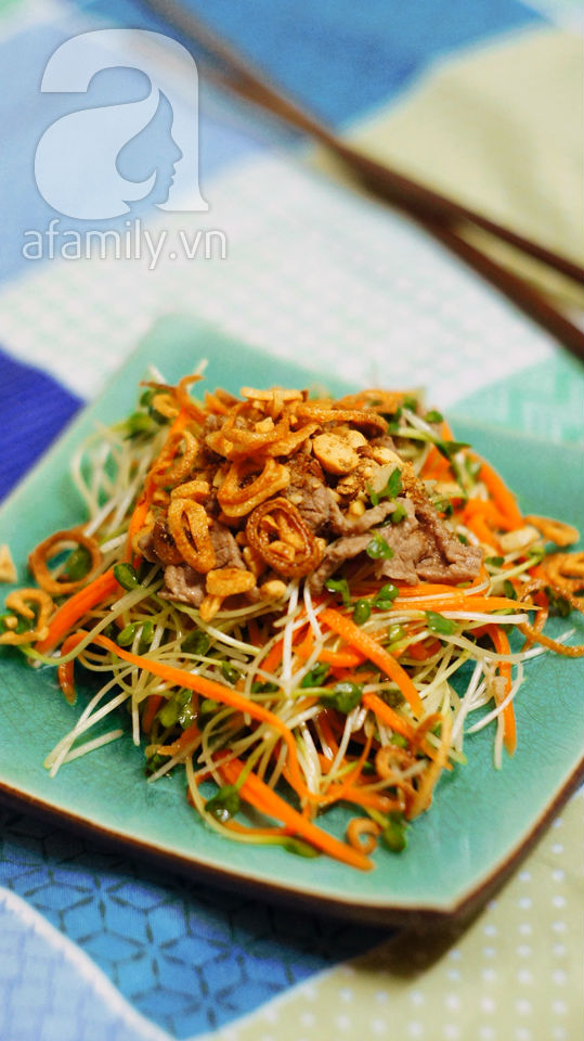 Mát giòn ngon miệng với món salad rau mầm 17