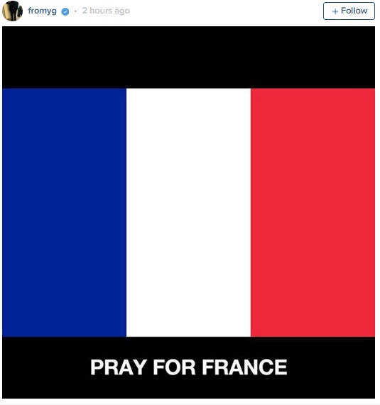 Sao Hàn Quốc chia sẻ nỗi buồn với trận khủng bố tại Pháp