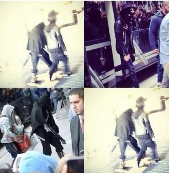 Justin và Selena bịt kín mặt cùng rời khách sạn  1