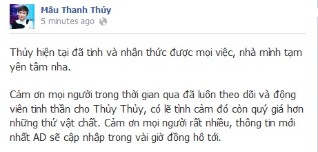 Mâu Thanh Thủy đã qua cơn nguy kịch 1