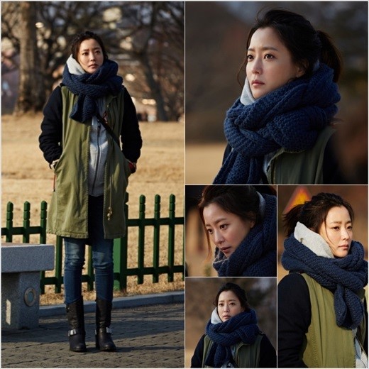 Kim Hee Sun đăm chiêu trong phim mới 1
