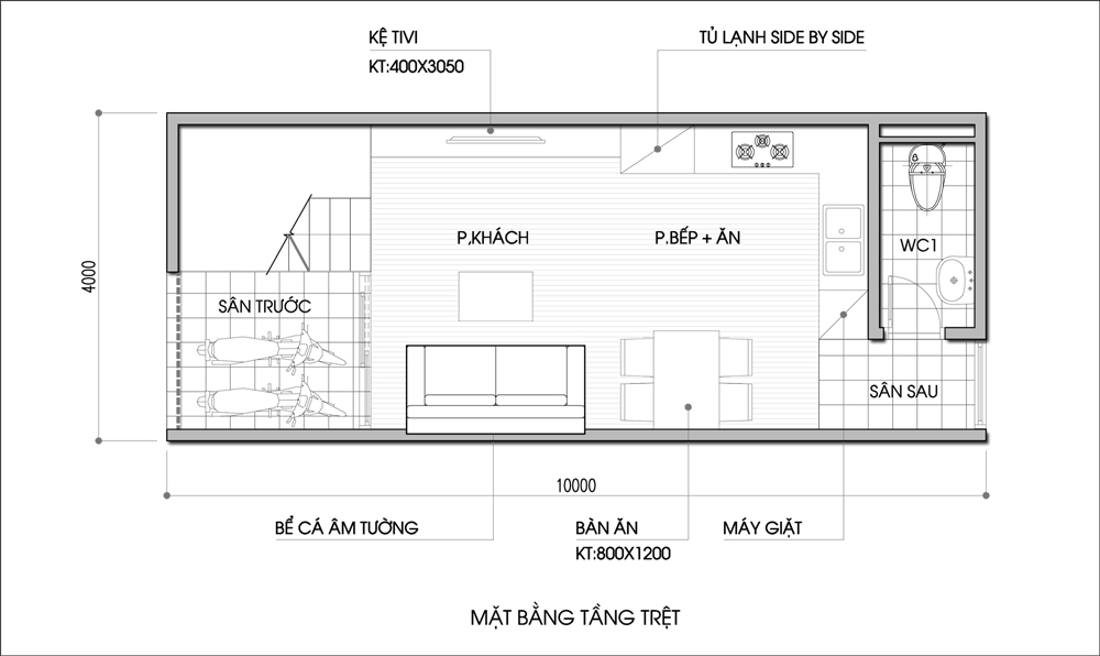 Tư vấn thiết kế nhà 2 tầng 40m² hợp lý cho hộ gia đình 1