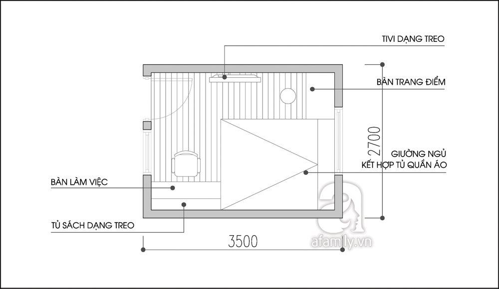 2 phương án tư vấn bố trí phòng cưới chưa tới 10m² 1