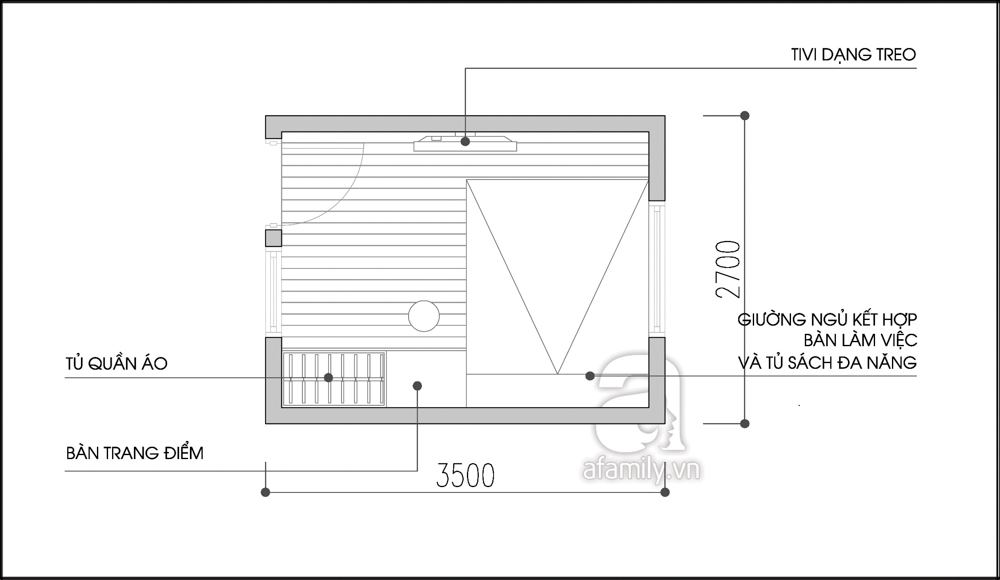 2 phương án tư vấn bố trí phòng cưới chưa tới 10m² 2