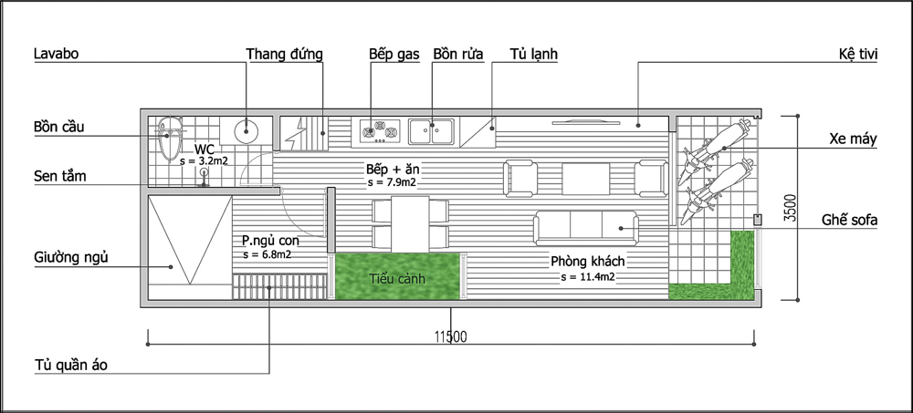 Tư vấn thiết kế và bố trí nội thất cho căn nhà rộng 40m2 1