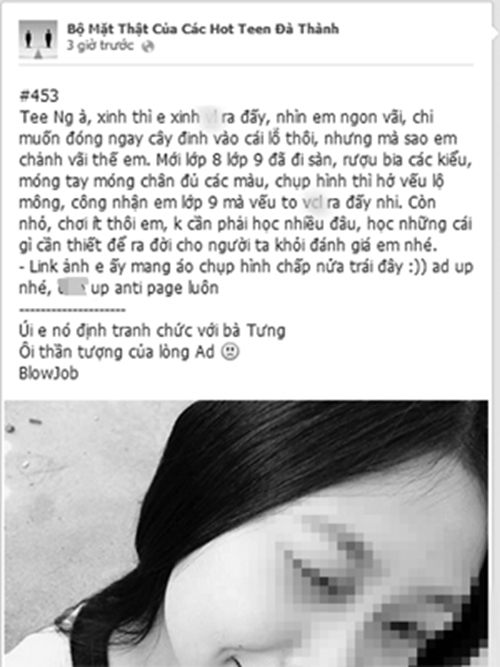 Nữ sinh tự tử vì trang Facebook 'Hot Teen Đà Thành' 1