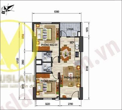 Tư vấn cải tạo căn hộ 61,5m² hiện đại và tiện dụng 1