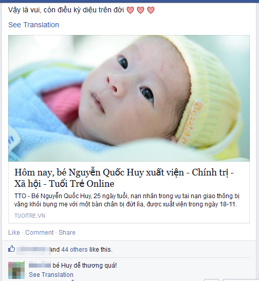 Hình ảnh kháu khỉnh của bé Quốc Huy ngập tràn facebook 1