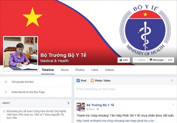 Fanpage duy nhất và chính thức của Bộ trưởng Bộ Y tế 1