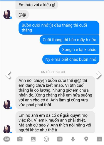 chàng trai tố bạn gái vay tiền không trả