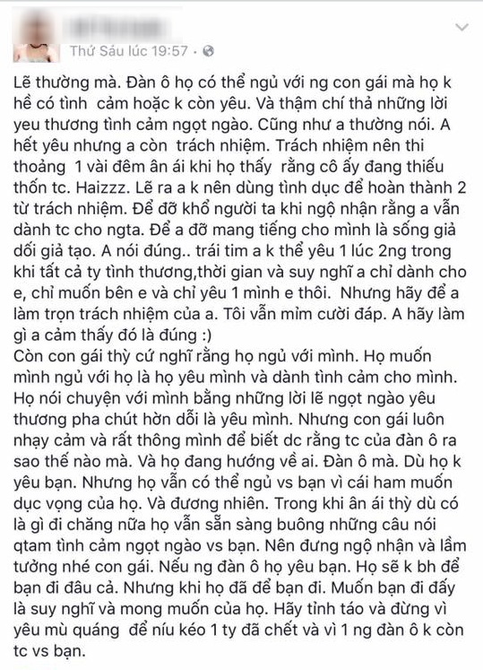 người vợ lên tiếng tố cáo người thứ ba