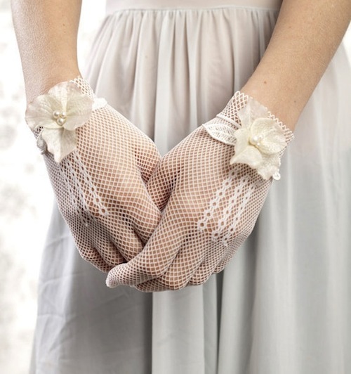 Găng tay quý phái cho cô dâu mùa đông 15