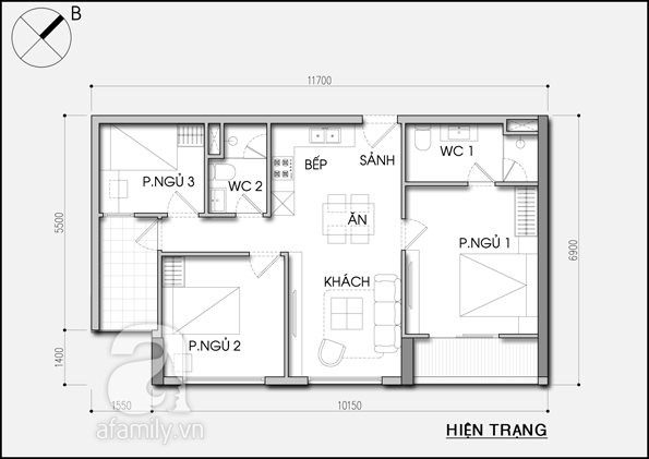 Tư vấn bố trí nội thất cho căn hộ 78 mét vuông  1