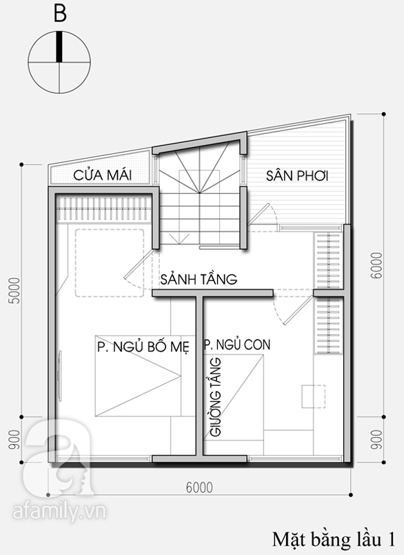 Tư vấn thiết kế nhà 33m² có mặt bằng 