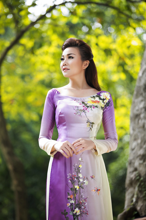 Sao Việt muôn màu muôn vẻ với áo dài đón Tết 2015 11