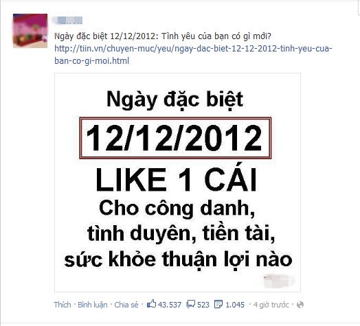 Ngày tam trùng 12/12/12 khiến dân mạng háo hức 6