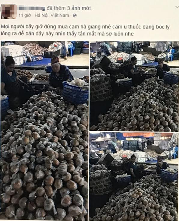 Sự thật cam Hà Giang quấn nilon ngập chợ Hà Nội Sự thật cam Hà Giang quấn nilon ngập chợ Hà Nội