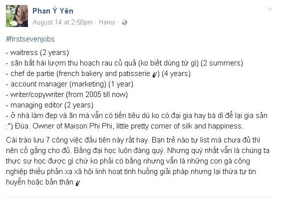 Vì sao trào lưu Firstsevenjobs - 7 công việc đầu tiên trong đời - không đơn giản chỉ là một hashtag? 