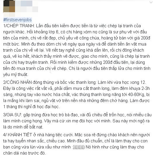 Vì sao trào lưu Firstsevenjobs - 7 công việc đầu tiên trong đời - không đơn giản chỉ là một hashtag? 