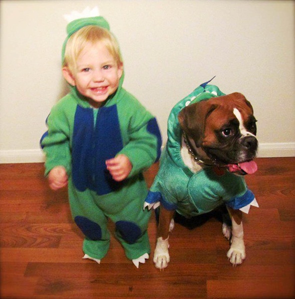Bộ ảnh hóa trang Halloween chụp suốt 5 năm của bé trai và cún cưng 2