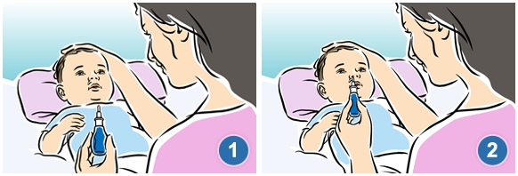 Cách chuẩn giúp mẹ vệ sinh mũi và nhỏ thuốc mũi cho con 1