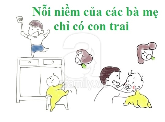 Nỗi niềm của những bà mẹ chỉ có con trai 1