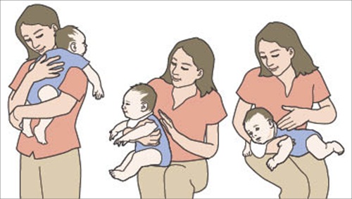 Giúp bé sơ sinh ợ hơi sau khi bú mẹ 2