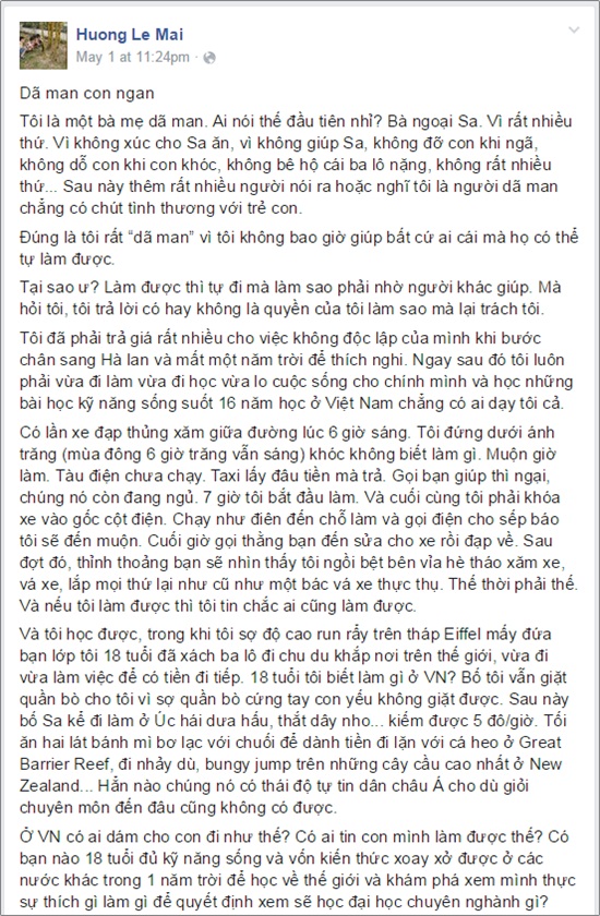 Chia sẻ nuôi dạy con 1