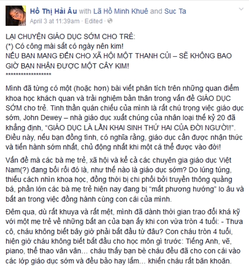 Chia sẻ dạy con hot trên Facebook 2 Chia sẻ dạy con hot trên Facebook 2