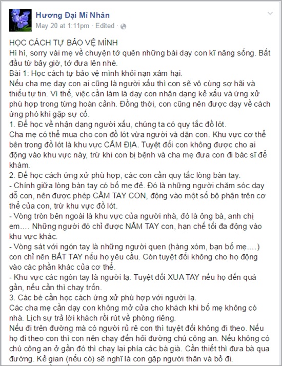 Chia sẻ nuôi dạy con trên facebook 2