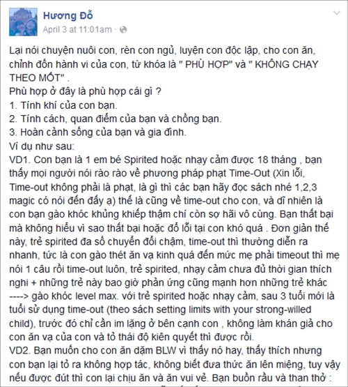 Chia sẻ nuôi dạy con hot nhất facebook 3