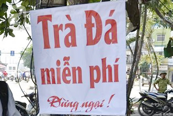 trà đá miễn phí