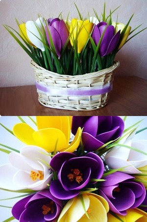 Giỏ hoa tulip khoe sắc cho mùa đông ấm áp 9