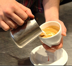 Create a heart shape for coffee cup easily 3