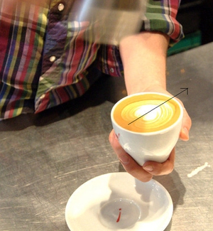 Create a heart shape for coffee cup easily 5