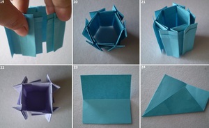Gấp bồn hoa Origami nhỏ nhắn đáng yêu 5