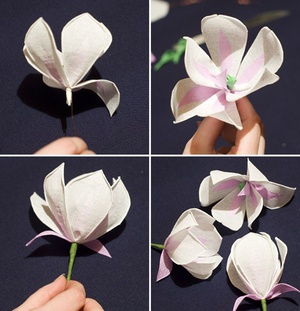 Làm hoa mộc lan giấy đẹp như hoa thật 5