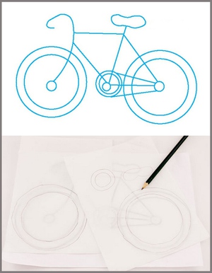 Trang trí túi xách lạ mắt với hình chiếc xe đạp 2